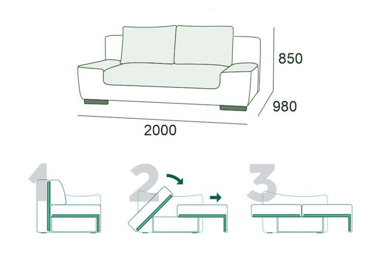 Прямой диван Бостон 3 БД в Саранске - изображение 14