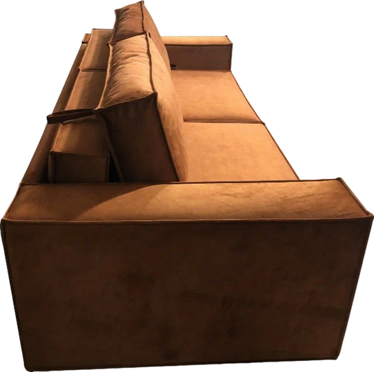 Прямой диван Лофт БЛ2-БП2 (Ремни/Тик-тик) в Саранске - изображение 4