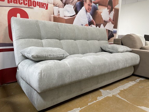 Прямой диван Лора Веста 2 ПРБЛ 2Energy Grey велюр в Саранске - изображение