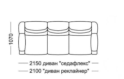 Прямой диван Мишель Элита 50 М, седафлекс в Саранске - изображение 7