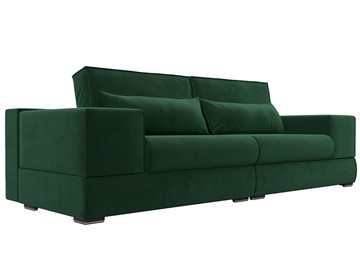 Прямой диван Лига-037, Зеленый (велюр) в Саранске