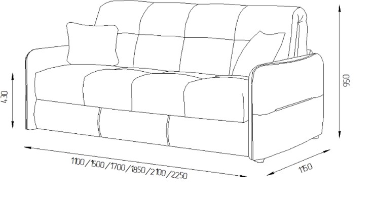 Прямой диван Токио 2 130 (ППУ) в Саранске - изображение 7