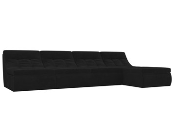 Большой модульный диван Холидей, Черный (велюр) в Саранске