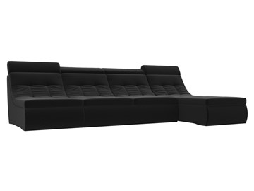 Модульный угловой диван Холидей люкс, Черный (микровельвет) в Саранске