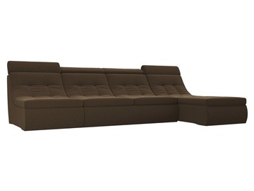 Большой модульный диван Холидей люкс, Коричневый (микровельвет) в Саранске