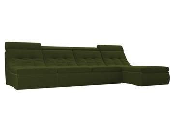 Модульный угловой диван Холидей люкс, Зеленый (микровельвет) в Саранске
