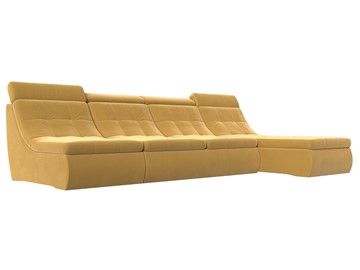 Модульный угловой диван Холидей люкс, Желтый (микровельвет) в Саранске