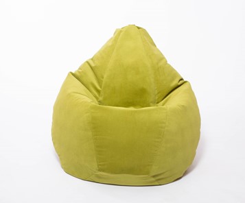 Кресло-мешок Груша малое, велюр однотон, травянное в Саранске - предосмотр 1