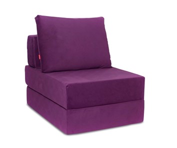 Бескаркасное кресло КлассМебель Окта, велюр фиолетовый в Саранске