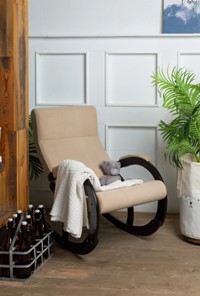Кресло-качалка в гостиную Корсика, ткань Amigo Beige 34-Т-AB в Саранске - предосмотр 8