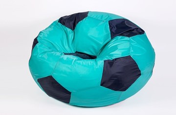 Кресло-мешок Мяч большой, бирюзово-черный в Саранске