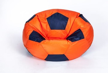 Кресло-мешок Мяч большой, оранжево-черный в Саранске