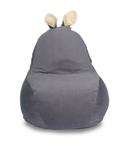 Кресло-мешок Зайка (короткие уши), тёмно-серый в Саранске