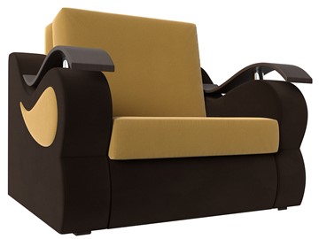 Кресло-кровать Меркурий (60), Желтый\коричневый (Микровельвет\Экокожа) в Саранске - предосмотр