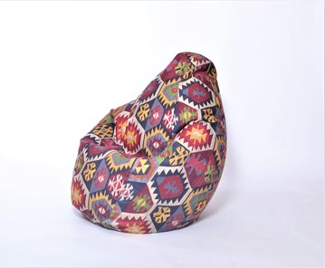 Кресло-мешок Груша малое, велюр принт, мехико графит в Саранске