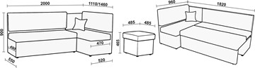 Кухонный угловой диван Нео КМ 3 с механизмом 2000*1110 в Саранске - предосмотр 20