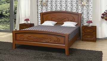Спальная кровать Карина-16 (Орех) 140х200 в Саранске