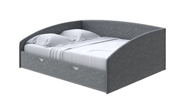 Кровать в спальню Bono 160х200, Велюр (Gratta 4 Серый космос) в Саранске