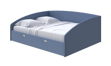 Спальная кровать Bono 160х200, Велюр (Scandi Cotton 22 Морская гроза) в Саранске