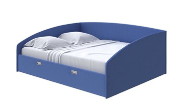 Двуспальная кровать Bono 160х200, Велюр (Scandi Cotton 23 Кобальт) в Саранске