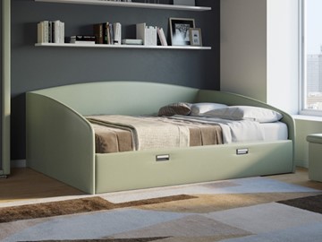 Кровать в спальню Bono 180х200, Экокожа (Зеленое яблоко) в Саранске