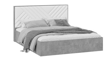 Кровать 2-х спальная с подъемным механизмом Хилтон Тип 1 без заглушины (Ателье светлый/Белый) в Саранске