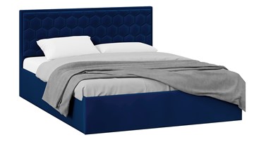 Кровать спальная с подъемным механизмом Порто (Велюр Confetti Blue) без заглушины в Саранске