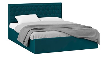 Кровать спальная с подъемным механизмом Порто (Велюр Confetti Izumrud) без заглушины в Саранске
