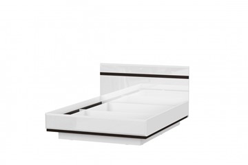 Спальная кровать Соло универсальная 1,6х2,0, белый/белый глянец/венге в Саранске
