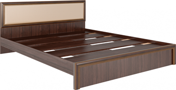 Кровать 2-спальная Беатрис М09 с мягким изголовьем (Орех Гепланкт) в Саранске