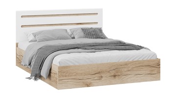 2-спальная кровать с подъемным механизмом Фьюжн ТД-260.01.04 (Дуб Делано, Белый глянец) в Саранске