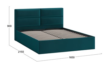 Кровать с подъемным механизмом Глосс Тип 1 (Велюр Confetti Izumrud) в Саранске - предосмотр 1