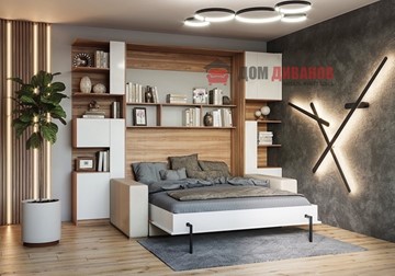 Кровать-шкаф с диваном Дина, 1400х2000 в Саранске - предосмотр