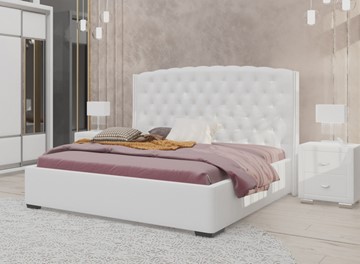 Кровать Dario Slim 160x200, Экокожа (Белый) в Саранске