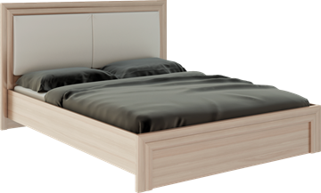 Кровать в спальню Глэдис М31 (Шимо светлый/Белый текстурный) в Саранске