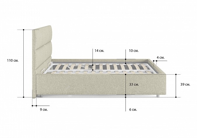 Двуспальная кровать Omega 180х190 с основанием в Саранске - изображение 2