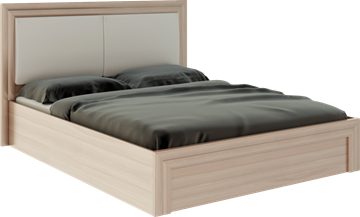 Двуспальная кровать с механизмом Глэдис М32 (Шимо светлый/Белый текстурный) в Саранске