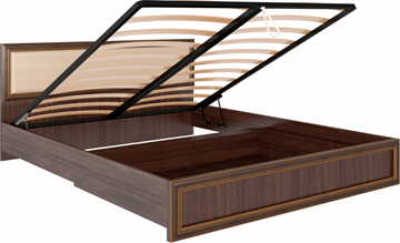 Кровать с подъемным механизмом Беатрис М11 с мягким изголовьем (Орех Гепланкт) в Саранске