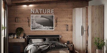 Спальный гарнитур Nature №4, Гаскон Пайн-Черный в Саранске