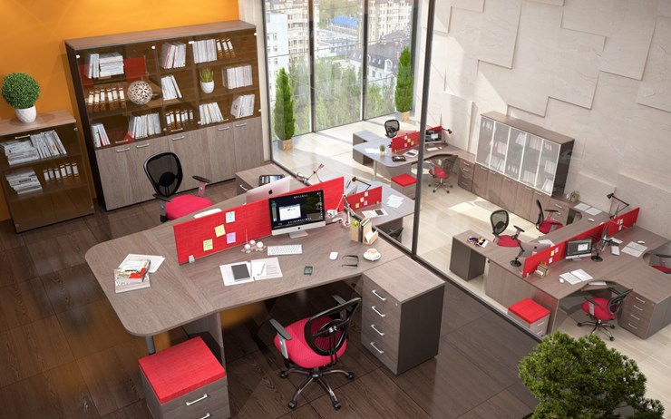 Набор мебели в офис Xten для двух сотрудников с тумбочками в Саранске - изображение 3