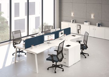 Набор мебели в офис А4 (металлокаркас TRE) белый премиум / металлокаркас белый в Саранске