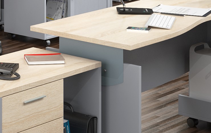 Комплект офисной мебели OFFIX-NEW для 4 сотрудников с двумя шкафами в Саранске - изображение 2