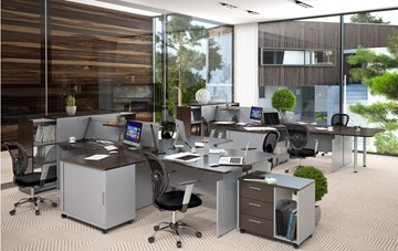 Набор мебели в офис OFFIX-NEW для двух сотрудников и руководителя в Саранске - предосмотр 1