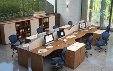 Офисный набор мебели IMAGO - рабочее место, шкафы для документов в Саранске - предосмотр