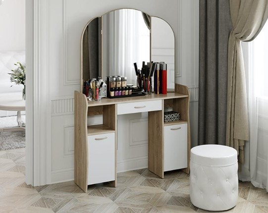 Стол туалетный София Т2, цвет Дуб сонома/Белый в Саранске - изображение