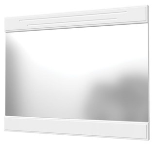 Настенное зеркало Олимп с декоративными планками (белый) в Саранске