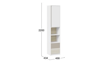 Детский шкаф комбинированный Сканди СМ-386.07.20-20 (Дуб Гарден, Белая, Глиняный серый) в Саранске - предосмотр 3