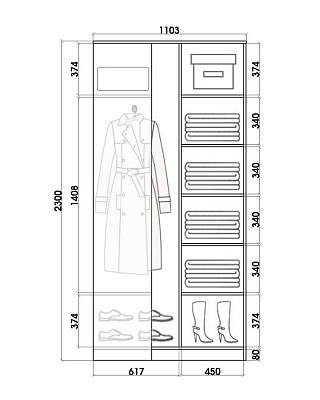 Детский угловой шкаф-купе Хит-У-23-4-77-17, Абстракция №1, Венге в Саранске - изображение 2