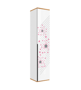 Шкаф одностворчатый Урбан 528.040, белый/розовый в Саранске