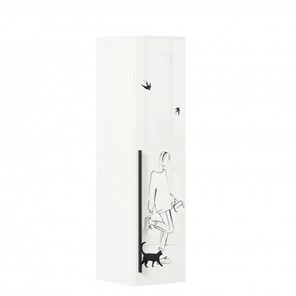 Шкаф 1-створчатый Джоли Тип 2 ЛД 535.020, Серый шелк в Саранске